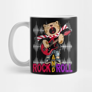 Rock & Roll Music - Cat with Guitar Mug